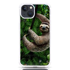 Sloth In Jungle Art Animal Fantasy Iphone 13 Tpu Uv Print Case by Cemarart