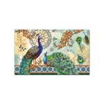 Royal Peacock Feather Art Fantasy Sticker (Rectangular) Front