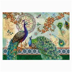 Royal Peacock Feather Art Fantasy Large Glasses Cloth by Cemarart