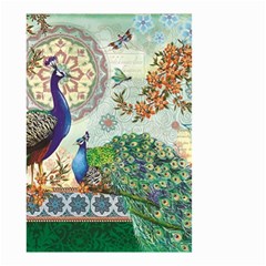 Royal Peacock Feather Art Fantasy Small Garden Flag (two Sides) by Cemarart