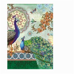 Royal Peacock Feather Art Fantasy Large Garden Flag (two Sides) by Cemarart