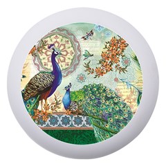 Royal Peacock Feather Art Fantasy Dento Box With Mirror by Cemarart