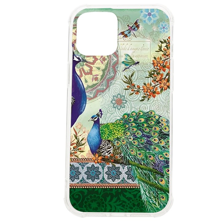 Royal Peacock Feather Art Fantasy iPhone 12 Pro max TPU UV Print Case