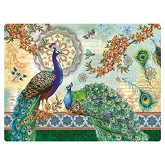 Royal Peacock Feather Art Fantasy Premium Plush Fleece Blanket (extra Small) by Cemarart