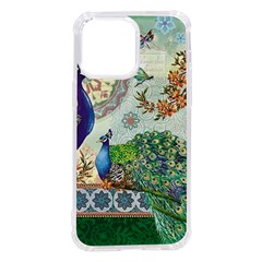 Royal Peacock Feather Art Fantasy Iphone 14 Pro Max Tpu Uv Print Case by Cemarart