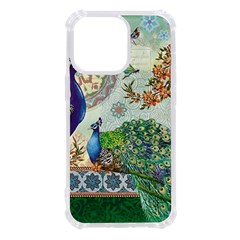 Royal Peacock Feather Art Fantasy Iphone 13 Pro Tpu Uv Print Case by Cemarart