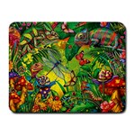 The Chameleon Colorful Mushroom Jungle Flower Insect Summer Dragonfly Small Mousepad Front