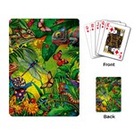 The Chameleon Colorful Mushroom Jungle Flower Insect Summer Dragonfly Playing Cards Single Design (Rectangle) Back