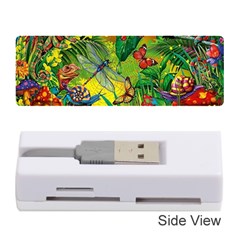 The Chameleon Colorful Mushroom Jungle Flower Insect Summer Dragonfly Memory Card Reader (stick) by Cemarart