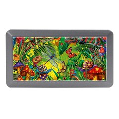 The Chameleon Colorful Mushroom Jungle Flower Insect Summer Dragonfly Memory Card Reader (mini) by Cemarart