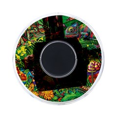 The Chameleon Colorful Mushroom Jungle Flower Insect Summer Dragonfly On-the-go Memory Card Reader by Cemarart