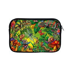 The Chameleon Colorful Mushroom Jungle Flower Insect Summer Dragonfly Apple Macbook Pro 13  Zipper Case by Cemarart