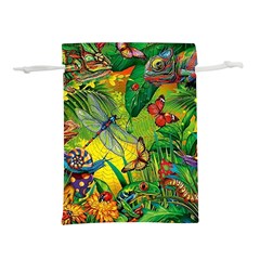 The Chameleon Colorful Mushroom Jungle Flower Insect Summer Dragonfly Lightweight Drawstring Pouch (l) by Cemarart