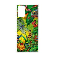 The Chameleon Colorful Mushroom Jungle Flower Insect Summer Dragonfly Samsung Galaxy Note 20 Tpu Uv Case by Cemarart