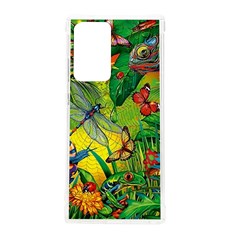 The Chameleon Colorful Mushroom Jungle Flower Insect Summer Dragonfly Samsung Galaxy Note 20 Ultra Tpu Uv Case by Cemarart