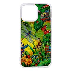 The Chameleon Colorful Mushroom Jungle Flower Insect Summer Dragonfly Iphone 14 Pro Max Tpu Uv Print Case by Cemarart