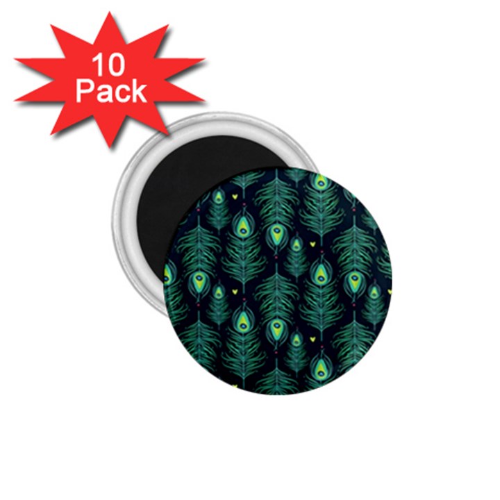 Peacock Pattern 1.75  Magnets (10 pack) 