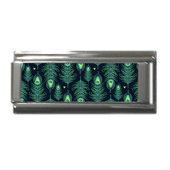 Peacock Pattern Superlink Italian Charm (9mm)