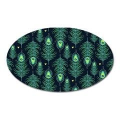 Peacock Pattern Oval Magnet