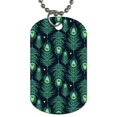 Peacock Pattern Dog Tag (one Side)