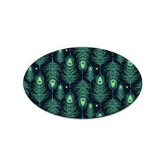 Peacock Pattern Sticker Oval (100 Pack)