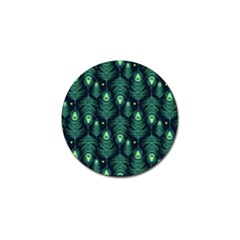 Peacock Pattern Golf Ball Marker