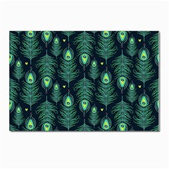 Peacock Pattern Postcard 4 x 6  (pkg Of 10)