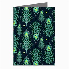 Peacock Pattern Greeting Card by Cemarart