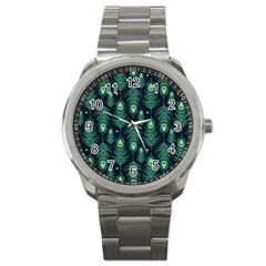 Peacock Pattern Sport Metal Watch