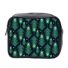 Peacock Pattern Mini Toiletries Bag (two Sides)