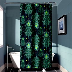 Peacock Pattern Shower Curtain 36  X 72  (stall) 