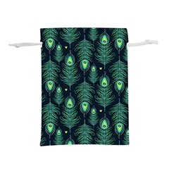 Peacock Pattern Lightweight Drawstring Pouch (l) by Cemarart