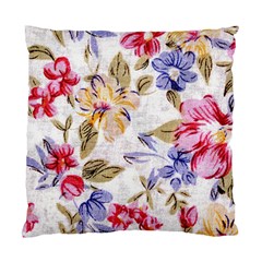 Flower Texture, Knitted Texture, Background With Big Red Standard Cushion Case (one Side) by nateshop