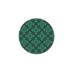 Green Damask Pattern Vintage Floral Pattern, Green Vintage Golf Ball Marker (4 Pack) by nateshop