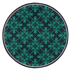 Green Damask Pattern Vintage Floral Pattern, Green Vintage Wireless Fast Charger(black) by nateshop