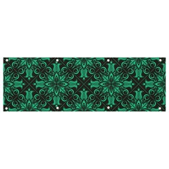 Green Damask Pattern Vintage Floral Pattern, Green Vintage Banner And Sign 9  X 3  by nateshop