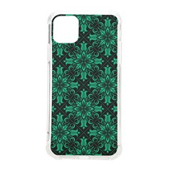 Green Damask Pattern Vintage Floral Pattern, Green Vintage Iphone 11 Pro Max 6 5 Inch Tpu Uv Print Case