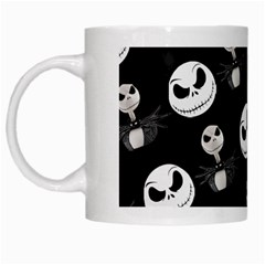 Jack Print, White, Before, Plain, Black, Simple, Christmas White Mug by nateshop