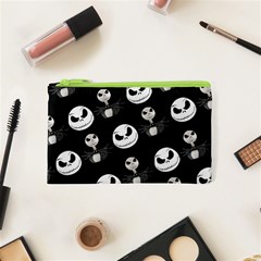 Jack Print, White, Before, Plain, Black, Simple, Christmas Cosmetic Bag (xs) by nateshop