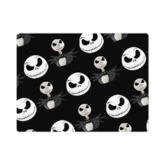 Jack Print, White, Before, Plain, Black, Simple, Christmas Premium Plush Fleece Blanket (mini) by nateshop