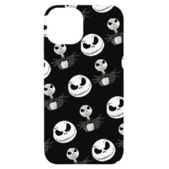 Jack Print, White, Before, Plain, Black, Simple, Christmas Iphone 14 Black Uv Print Case by nateshop