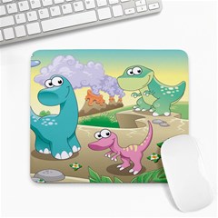 Kids Mural Cartoon Dinosaur Large Mousepad by nateshop