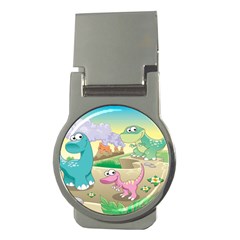 Kids Mural Cartoon Dinosaur Money Clips (round)  by nateshop