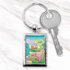 Kids Mural Cartoon Dinosaur Key Chain (rectangle) by nateshop