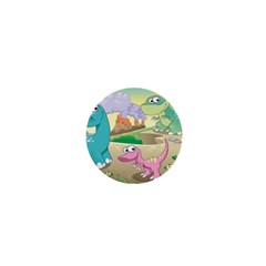 Kids Mural Cartoon Dinosaur 1  Mini Magnets by nateshop