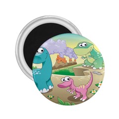 Kids Mural Cartoon Dinosaur 2 25  Magnets by nateshop