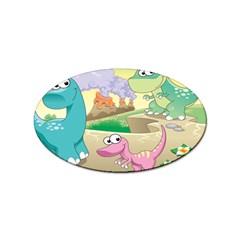 Kids Mural Cartoon Dinosaur Sticker Oval (10 Pack) by nateshop