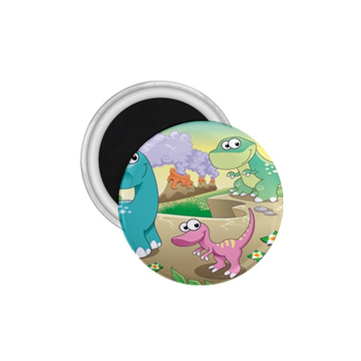 Kids Mural Cartoon Dinosaur 1.75  Magnets