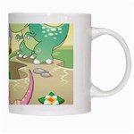 Kids Mural Cartoon Dinosaur White Mug Right