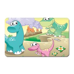 Kids Mural Cartoon Dinosaur Magnet (rectangular) by nateshop